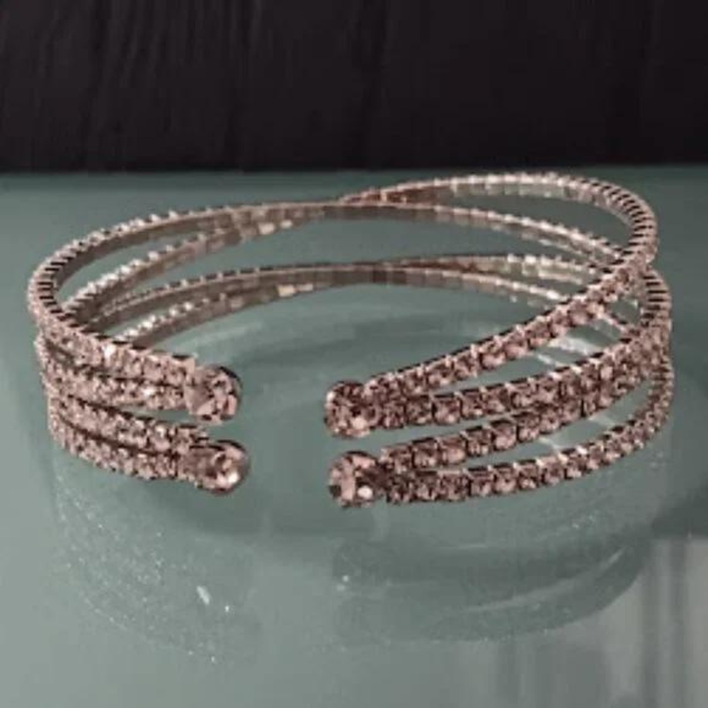 Elegant Silver Crystal Bracelet